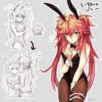  animal_ears bare_shoulders bunny_ears bunny_girl bunny_tail bunnysuit commentary_request detached_collar fake_animal_ears fate/grand_order fate_(series) leotard long_hair looking_at_viewer red_eyes red_hair satoimo_(3311_mi) sita_(fate/grand_order) tail twintails very_long_hair 
