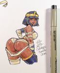  1girl ass dark_skin menat solo street_fighter tagme 