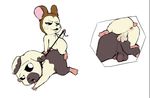  anal anal_penetration anus balls blush boss_(hamtaro) drooling hamster hamtaro_(series) hentaineko leash male male/male mammal penetration penis rodent saliva snoozer snoozer_(hamtaro) 