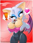  &lt;3 big_breasts blush breasts clothing duo female huge_breasts larger_female male nipple_outline nipples rouge_the_bat shadow_the_hedgehog size_difference smaller_male sonic_(series) thefuckingdevil 