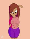  animated big_butt breasts butt clothing ducktales ducktales_(2017) female mammal piercing scrabble007 skirt 