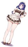  1girl blue_hair character_request copyright_request kurokawa_makoto long_hair maid 