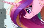  &lt;3 2017 armor clothing cutie_mark equine female feral flurry_heart_(mlp) friendship_is_magic group hair helmet hi_res horn legwear long_hair macro mammal melee_weapon multicolored_hair my_little_pony ncmares outside polearm princess_cadance_(mlp) shining_armor_(mlp) spear unicorn weapon wings 