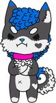  &lt;3 2017 anthro black_fur blue_fur canine collar cute dog fur heathecliff husky male mammal solo toony 