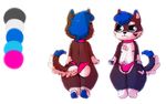  &lt;3 2017 anthro black_fur blue_eyes blue_fur canine collar cub dog fur girly heathecliff husky male mammal model_sheet simple_background solo standing young 