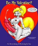  2000 balls big_balls blonde_hair breasts cum dickgirl doug_winger erection green_eyes hair holidays huge_balls hyper hyper_balls hyper_penis intersex mammal mink mustelid nipples nude penis solo valentine&#039;s_day 