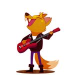  2017 animated anthro artsy biped black_nose boots canine cheek_tuft clothed clothing dipstick_tail eyes_closed fluffy fluffy_tail footwear fox front_view full-length_portrait fur gregg_(nitw) guitar happy head_tuft headbanging hi_res high_framerate holding_musical_instrument humanoid_hands jacket jeans leather leather_jacket long_tail loop male mammal multicolored_fur multicolored_tail musical_instrument night_in_the_woods notched_ear open_mouth open_smile orange_fur orange_tail pants playing_guitar playing_music portrait shadow simple_background smile solo standing toony tuft two_tone_fur undershirt video_games white_background white_fur 