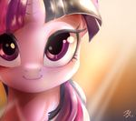  2017 equine female feral friendship_is_magic hair hi_res horn looking_at_viewer mammal multicolored_hair my_little_pony portrait purple_eyes renokim smile solo twilight_sparkle_(mlp) unicorn 