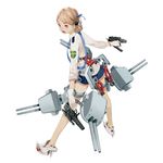  bare_legs blonde_hair blue_ribbon blue_skirt braid cannon emblem french_braid from_behind full_body gloves gun hair_bun holding holding_gun holding_weapon legs_apart long_sleeves looking_at_viewer looking_back machinery miniskirt no_socks official_art pola_(victory_belles) red_eyes ribbon salmon88 shirt shoes short_hair simple_background skirt solo thigh_strap trigger_discipline turret victory_belles weapon white_background white_footwear white_gloves white_shirt 