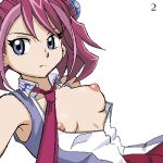 1girl gomatarou_(pixiv196136) hiiragi_yuzu nipples pink_hair purple_eyes yu-gi-oh! yuu-gi-ou yuu-gi-ou_arc-v 