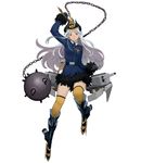  diether_von_roeder_(victory_belles) full_body helmet long_hair looking_at_viewer official_art red_eyes salmon88 simple_background solo thighhighs uniform victory_belles white_background white_hair 
