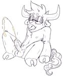  alpha_channel anthro balls bovine cattle erection half-closed_eyes hi_res hooves horn humanoid_penis licking licking_lips line_art male mammal monochrome mute-owl nipples partially_retracted_foreskin peeing penis pubes reclining saliva simple_background sitting solo spread_legs spreading tongue tongue_out transparent_background uncut urine watersports 