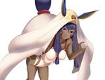  bad_id bad_pixiv_id blush breasts fate/grand_order fate_(series) leaning_forward looking_at_viewer medium_breasts nail_polish nitocris_(fate/grand_order) nitocris_(swimsuit_assassin)_(fate) purple_eyes purple_hair smile solo swimsuit yuuhi_(yuuvi83) 