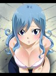  1girl blue_eyes blue_hair breasts cleavage fairy_tail gaston18 juvia_loxar large_breasts long_hair tagme 