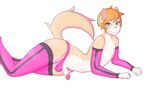  anthro arm_warmers armwear balls cat clothing erection feline girly hair invalid_tag leggings legwear male mammal meowren penis simple_background 