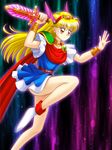  akazukin_chacha blonde_hair jumping magical_princess open_eyes sword 