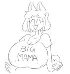  &lt;3 animated anthro big_breasts bouncing_breasts breasts canine dog eyes_closed female hair huge_breasts jinu june_(jinu) mammal mature_female monochrome mother parent shiba_inu solo 