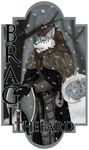 2017 5_fingers anthro axe badge biped bluwolfie42 clothed clothing detailed_background digital_drawing_(artwork) digital_media_(artwork) feline fur game_of_thrones hair holding_object holding_weapon humanoid_hands lute male mammal melee_weapon muscular sabertooth_(disambiguation) standing weapon winter 