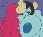  2017 animated big_breasts big_penis breasts caesar_(peculiart) duo erection female humanoid humanoid_penis loop low_res male monster not_furry nude peculiart penis sex sue_(peculiart) titfuck 