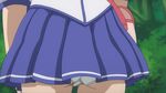  1girl animated animated_gif ass ichiban_ushiro_no_daimaou korone panties pantyshot skirt solo striped striped_panties underwear upskirt 