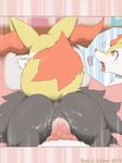  ! 2017 anus bed braixen butt crocodiler_owen digital_media_(artwork) drooling duo ear_fur female fluffy fluffy_tail from_behind_position fur ibu2 knot male male/female motion_blur nintendo penetration penis pillow pok&eacute;mon pussy pussy_juice raised_tail red_eyes red_fur red_nose saliva sex speech_bubble surprise tears tongue tongue_out vaginal video_games yellow_fur 