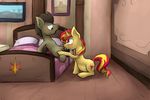  2015 balls bed bedroom blonde_hair blue_eyes brown_fur brown_hair cum cum_in_mouth cum_inside cum_on_penis cutie_mark digital_media_(artwork) duo earth_pony equestria_girls equine erection fellatio female feral fur green_eyes hair headboard horn horse inside looking_down looking_up male male/female male_penetrating mammal marsminer multicolored_hair my_little_pony nude on_bed open_mouth oral oral_penetration painting penetration penis picture_frame pillow pony pregnant reclining red_hair sex sitting sunset_shimmer_(eg) two_tone_hair unicorn yellow_fur 