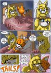  bed big_breasts breasts comic duo female licking male miles_prower nipples raianonzika sleeping sonic_(series) tongue tongue_out zooey_the_fox 