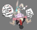  &lt;3 2017 anthro balls breasts chloe clitoris clothed clothing disembodied_hand disembodied_penis erection female hair imminent_sex knot lagomorph male mammal nipple_bulge penis pepperchan pussy rabbit sex simple_background sweat torn_clothing 