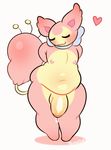  &lt;3 2017 animated anthro anthrofied balls belly blush clothing digital_media_(artwork) eyes_closed feline flaccid front_view full-length_portrait fur girly lizardbat_(artist) loop male mammal mostly_nude nintendo nipples no_sound overweight overweight_male penis pink_fur pok&eacute;mon pok&eacute;morph portrait precum ribbons simple_background skitty solo text thick_penis thick_thighs video_games white_background 