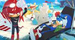  2017 anthro beach big_head canine chao clothed clothing echidna fox fur gloves group hedgehog katuankatuan knuckles_the_echidna male mammal miles_prower monotreme seaside sonic_(series) sonic_the_hedgehog summer video_games 