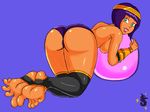  1girl ass dark_skin feet menat soles solo spread_toes street_fighter street_fighter_v tagme toeless_legwear toes 