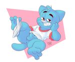  anthro anus balls cartoon_network cat cub feline gumball_watterson male mammal paws penis presenting roarey_raccoon solo the_amazing_world_of_gumball uncut young 