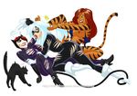  avengers black_cat catwoman crossover dc felicia_hardy marvel selina_kyle the-silverware tigra 