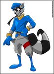  male mammal penis plain_background raccoon sly_cooper sly_cooper_(series) solo undressing unknown_artist video_games white_background 