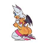  2017 anthro areola big_breasts breasts butt female mammal nipples rouge_the_bat solo sonic_(series) vaskurknsfw wings 