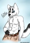  arctic_fox canine clothing different_eyecolour digital_media_(artwork) fox invalid_tag male mammal pants portait scifox shadering smile wildwolfproduction 