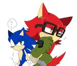  2017 anthro big_head black_nose canine clothing custom_character_(sonic_forces) eyewear fur glasses gloves hedgehog male mammal sharp_teeth sonic_(series) sonic_forces sonic_the_hedgehog sonicsky2337 teeth toony video_games wolf 