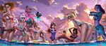  ass bikini d.va genderswap genjii_(overwatch) hanzo_(overwatch) liang_xing mccree_(overwatch) mei_(overwatch) mercy_(overwatch) overwatch pharah snowball_(overwatch) sombra swimsuits symmetra_(overwatch) tattoo tracer watermark widowmaker 