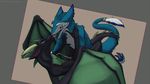  2017 anthro cum digital_media_(artwork) dragon erection hi_res kissing linuell male male/male sergla sex simple_background wings 
