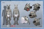  briefs clothed clothing digital_media_(artwork) expressions fur grey_fur hi_res latchkey_kingdom model_sheet nipples p5ych scar scrawny solo text the_embalmer tongue underwear yuman 