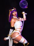  1girl bandage breasts cosplay dark_skin female menat menat_(cosplay) naked_bandage navel rinnie_riot street_fighter street_fighter_v 