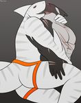  2017 5_fingers anthro biceps butt clothed clothing digital_media_(artwork) duo fish grey_background hi_res jockstrap kissing male mammal marine muscular muscular_male open_mouth qundium red_eyes shark simple_background smile underwear 