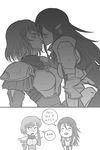  2girls armor blush breastplate eyes_closed fire_emblem fire_emblem:_kakusei fire_emblem:_monshou_no_nazo fire_emblem_heroes french_kiss hair_ornament headband katua kissing licking long_hair multiple_girls reptileye short_hair smile text tiamo tongue tongue_kiss two_side_up yuri 