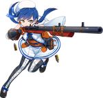  :o antique_firearm bangs beret black_footwear blue_hair blunt_bangs detached_sleeves firearm firelock flintlock full_body gloves gun hat imai_hiyoko looking_at_viewer mary_janes nakatsu_(oshiro_project) official_art oshiro_project oshiro_project_re partly_fingerless_gloves shoes solo transparent_background twintails v-shaped_eyebrows weapon yellow_eyes 
