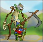  blowpipe captainzepto cosplay dragon fiddlesticks_(lol) lagomorph league_of_legends male mammal navarchus_zepto rabbit riot_games scalie scarecrow sketch stan_luckbun teemo_(lol) video_games 