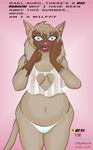  anthro breasts cat clothing feline female mammal navel nipples panties pregnant redstar99 underwear 