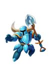  absurdres armor blaster_master_zero full_body helmet highres horned_helmet male_focus natsume_yuji official_art shovel shovel_knight shovel_knight_(character) simple_background solo white_background 