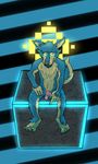  2015 4_toes 5_fingers aesthetic anthro azul azul_(artist) balls blue_fur canine claws clothing digital_media_(artwork) fur humanoid humanoid_penis male mammal neon_lights nude paws penis solo toes underwear wolf 
