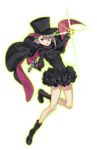  :o ange_(princess_principal) aura black_footwear black_gloves black_hat blue_eyes boots braid cape cavorite_ball full_body gloves glowing grey_hair gun handgun hat highres holding holding_gun holding_weapon looking_at_viewer makaria official_art princess_principal princess_principal_game_of_mission revolver solo top_hat transparent_background v-shaped_eyebrows weapon webley-fosbery_automatic_revolver 