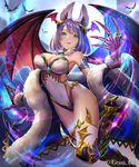  animal_ears armor cleavage heels horns leotard teffish thighhighs wings 